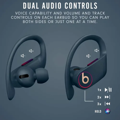 Vista 3 de Beats _by_dre Beats PowerBeats Pro - Auriculares Bluetooth intrauditivos clase 1 con paño de limpieza adicional, color azul marino