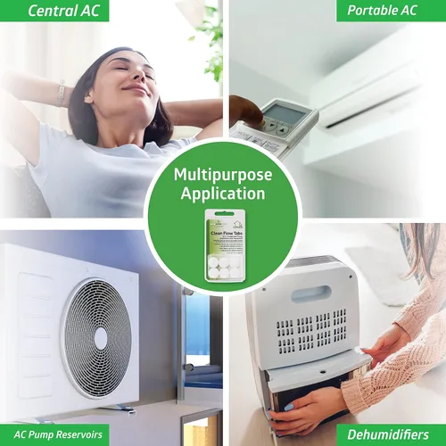 Vista 5 de SACF - Pestañas de flujo limpio, para unidades de CA, sistemas HVAC, deshumidificadores, aplicaciones de línea de drenaje de condensado, 6