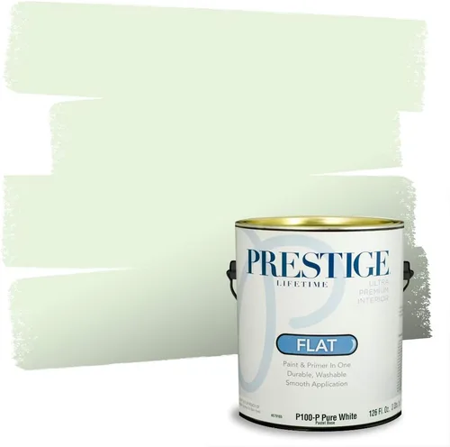 Vista 206 de PRESTIGE Pintura exterior e imprimación en uno, aloe, plano, 1 galón