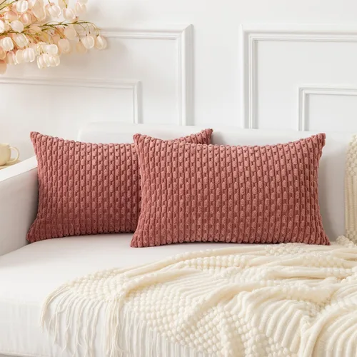 Vista 82 de K KEVIN TEXTILE - Paquete de 2 fundas de almohada decorativas de otoño boho de 18 x 18 pulgadas para sala de estar, sofá, cama, decoración rústica