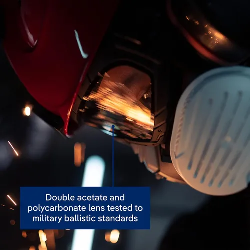 Vista 9 de Dräger Gafas de seguridad X-pect 4800 Gafas de seguridad antivaho y antiarañazos con doble pantalla