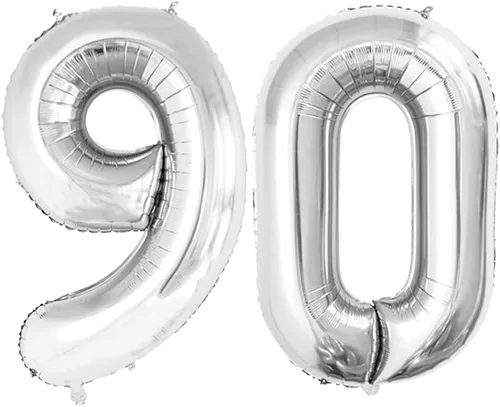 Vista 29 de GOER Globos con el número 80 para decoraciones de fiesta de cumpleaños número 80, globos de helio de aluminio jumbo de 42 pulgadas para 80 Oro rosa