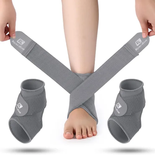 Vista 11 de Honoson 2 tobilleras de neopreno transpirable para niños, manga de compresión para alivio de tendinitis de Aquiles, soporte elástico para pie