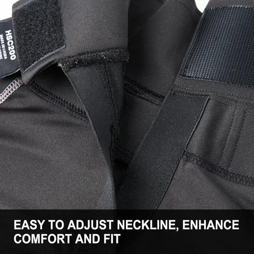 Vista 6 de Camiseta de compresión de hockey EALER con protector de cuello, camiseta de manga larga con protección de cuello