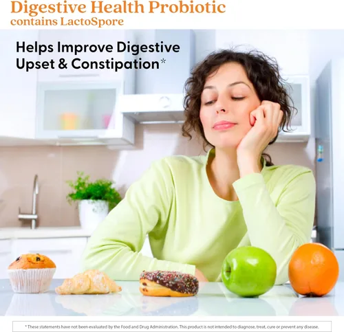 Vista 6 de Doctor's Best Probiótico de salud digestiva 2 mil millones con lactospora, sin OMG, vegano, sin gluten, sin soja, 60 cápsulas vegetales (DRB-00464)