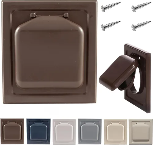 Vista 9 de NO-PEST VENT – Cubierta de ventilación exterior para secadora o extractor de baño, doble puerta, 4 pulgadas, tubo de 12 pulgadas, fabricada en EE.