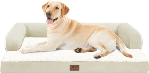 Vista 59 de Cama ortopédica impermeable para perros pequeños, cama para perros de tamaño mediano, cómoda cama para mascotas y gatos con lados, funda extraíble