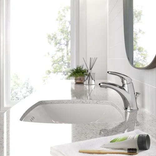 Vista 10 de American Standard 7075100.002 Colony PRO - Grifo de baño monomando con drenaje emergente de metal, 1.2 GPM, cromo pulido