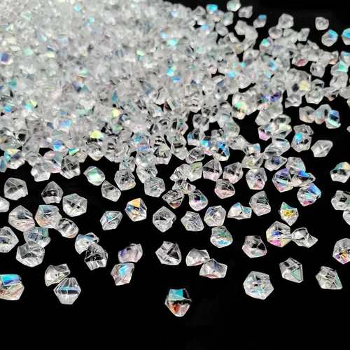Vista 12 de Rellenos de Jarrón Negros para Decoración del Hogar, Cubitos de Hielo Triturado Falsos, Rellenos de Jarrón, 150 piezas Cubitos de Hielo Falsos