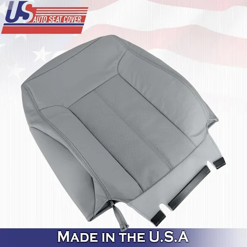 Vista 5 de US Auto Seat Cover 2015 2016 para Ford F450 F550 Lariat Driver & Passenger Top Cubiertas de cuero gris