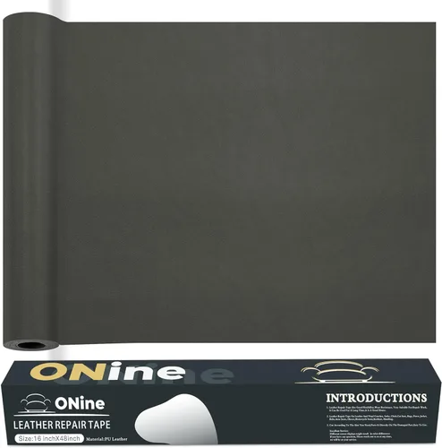 Vista 70 de Cinta de reparación de piel de 3 x 60 pulgadas, parche autoadhesivo de reparación de piel para sofás, muebles, asiento del conductor (color negro)