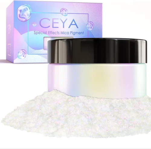 Vista 15 de Ceya Polvo de mica camaleón, 1.8 onzas/1.76 oz de polvo cromado Midnight Dream Chrome, pigmento de cambio de color con efecto nacarado de grado