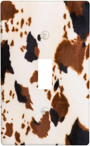 Vista 40 de Placa de interruptor de luz con estampado de leopardo de 1 banda, placa de pared basculante individual, placa decorativa eléctrica GFCI