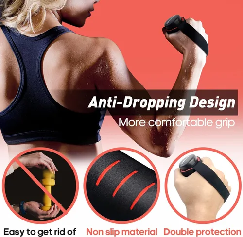 Vista 3 de LifeTech Juego de 2 mancuernas de 2.2 libras para caminar, con acolchado de espuma antideslizante, pesas de mano para correr de agarre suave