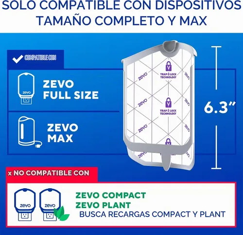 Vista 2 de Zevo Cartuchos de Recarga Oficiales para Trampa de Insectos Voladores - Compatible con la Trampa Zevo y la Trampa para Moscas MAX para Interiores