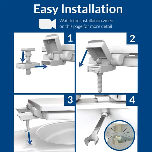 Vista 9 de Mayfair NextStep - Asiento de inodoro con asiento de entrenamiento para ir al baño integrado, cierre lento, extraíble que nunca se afloja, alargado