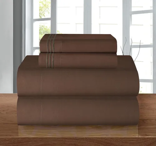 Vista 62 de Elegant Comfort - Juego de sábanas de microfibra de 1500 hilos de calidad hotelera prémium de 4 piezas - Resistente a arrugas, sábana bajera