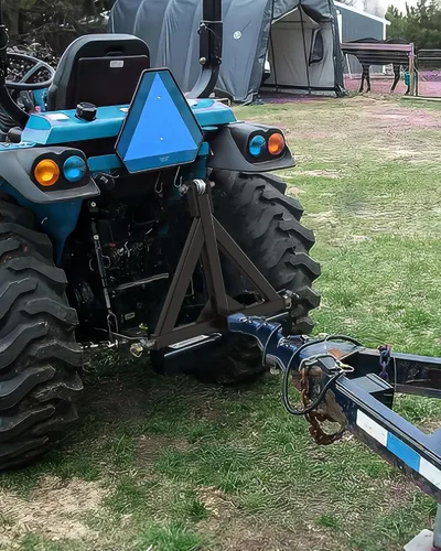 Vista 7 de Adaptador de barra de tracción de remolque receptor de 3 puntos de 2 pulgadas, compatible con tractor de categoría 1, compatible con enganche rápido