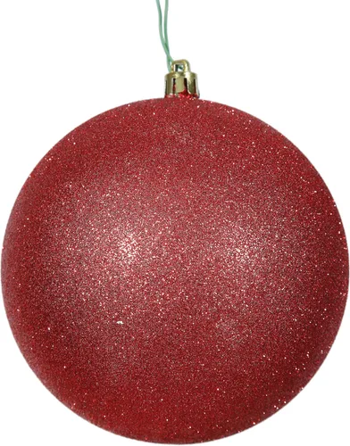 Vista 35 de Vickerman Esfera de adorno de Navidad de 10 pulgadas con acabado de caramelo, plástico inastillable, resistente a los rayos UV, decoración de árbol