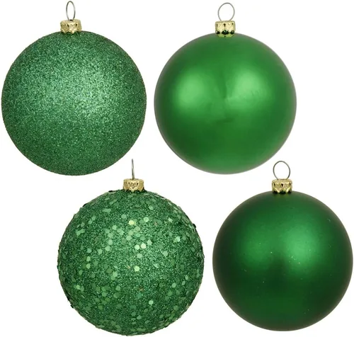 Vista 39 de Vickerman Adorno de bola de oro antiguo de 6 pulgadas con 4 acabados, 4 por caja