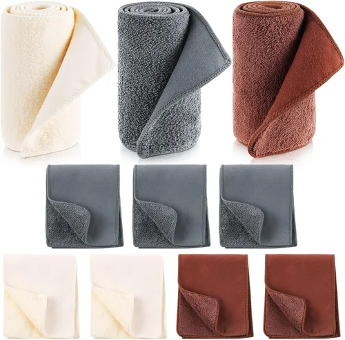 Vista 11 de 10 piezas de kit de paños para pulir zapatos con aplicadores para brillo, paños de limpieza para zapatos de cuero y botas, paños de microfibra