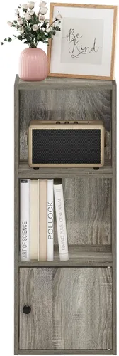 Vista 335 de Furinno - Estantería de cubos de 5 niveles serie Luder para libros y almacenamiento, color negro