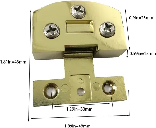 Vista 2 de 2 bisagras de puerta de vidrio dorado, bisagras de puerta de ducha de 90 grados para abrazaderas de baño de puerta de vidrio de 0.197-0.276 in