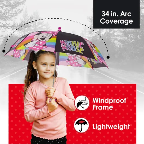 Vista 21 de Disney Paraguas para niños, Frozen/Princesa/Minnie Mouse para niños pequeños y niñas de 3 a 6 años