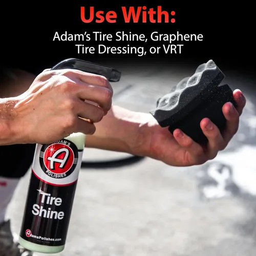 Vista 5 de Adam's Polishes Pro Tire Hex Grip Aplicador (paquete de 3) – Herramienta de esponja de espuma para detalles de neumáticos Suministros de limpieza