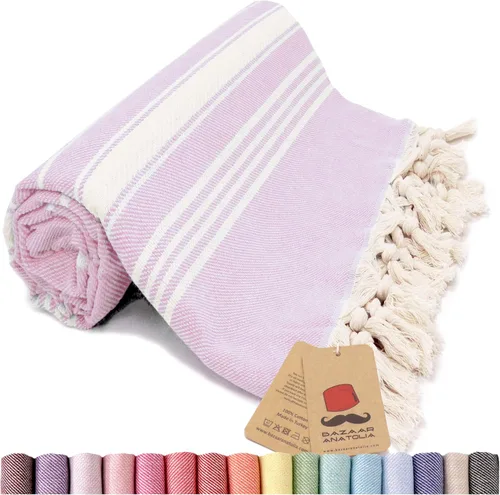 Vista 19 de Bazaar Anatolia Toalla de baño turca, 100% algodón, decoración bohemia de granja de secado rápido, manta de otoño para baño, de gran tamaño, 71 x 39