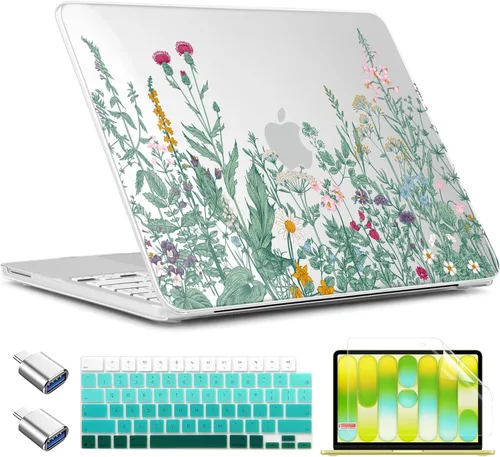 TWOLSKOO Funda para MacBook Neo de 13 pulgadas 2026 A3404 A18 Pro, funda rígida de plástico con adaptador tipo C, 2 fundas para cámara web, cubierta