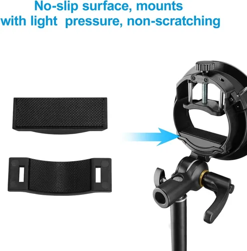 Vista 6 de Godox Soporte S2 Speedlite Bowens Mount Holder para Speedlite Flash Snoot Softbox Honeycomb Reflector Umbrella (Godox S-Type Upgrade Version)