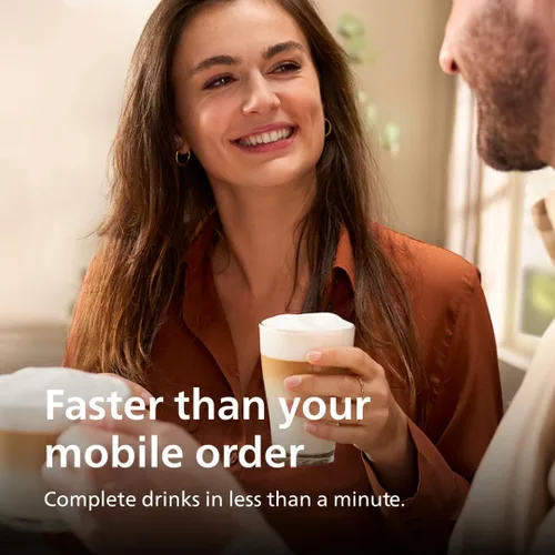 Vista 8 de Philips Máquina de café espresso totalmente automática serie 4400 – 12 cafés calientes y helados, sistema de leche LatteGo rápido de limpiar