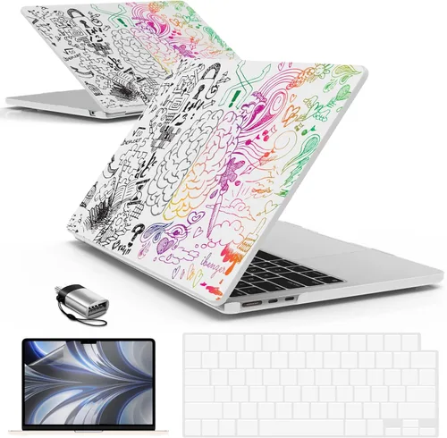 Vista 42 de IBENZER Compatible con MacBook Air 13 pulgadas 2025 2024 2023 2022 Funda M4 A3240 M3 A3113 M2 A2681, Funda Rígida y Cubierta de Teclado y Película