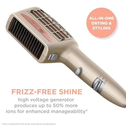 Vista 2 de INFINITIPRO DE CONAIR - Secadora de cabello 4 en 1 sin encrespamiento, secador de pelo de 1875 W y 4 accesorios