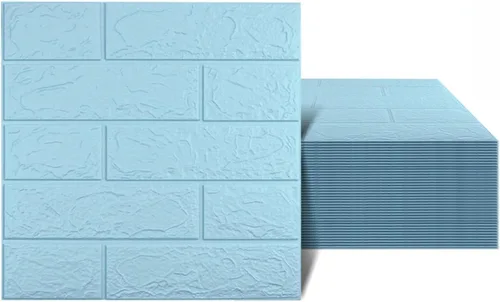 Vista 10 de 20 paneles de pared 3D plateados, cobertura de 29 pies cuadrados, adhesivo imprimible con paneles de pared de espuma de polietileno autoadhesivos