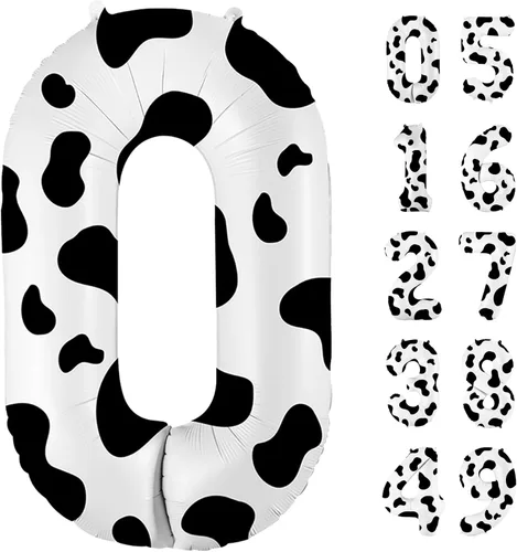 Vista 103 de Globos gigantes de números negros de 40 pulgadas, globos de aluminio de Mylar con helio para cumpleaños, globo número 0 para decoración de fiestas