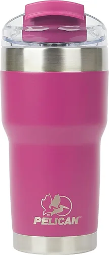 Vista 13 de Pelican Hydration Pelican Traveler™ - Vaso aislado al vacío de 22 onzas, de acero inoxidable, doble pared, con tapa doble, taza de café aislada