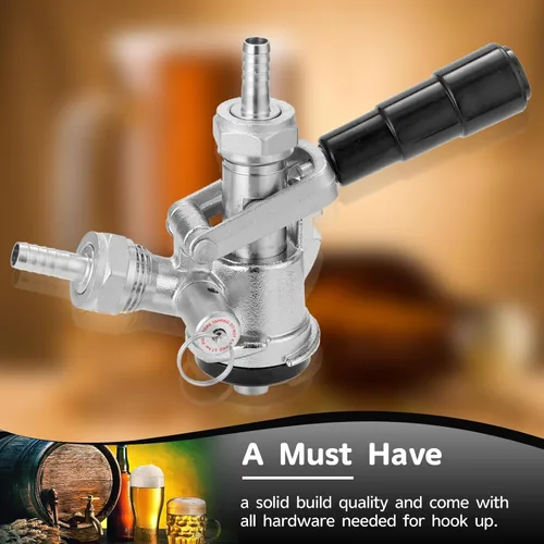 Vista 6 de Sankey Keg Tap D System ID 5/16 '' línea de cerveza de barril (sonda de acero inoxidable 304) tuercas G5/8 Acoplador comercial Sankey Kegerator D