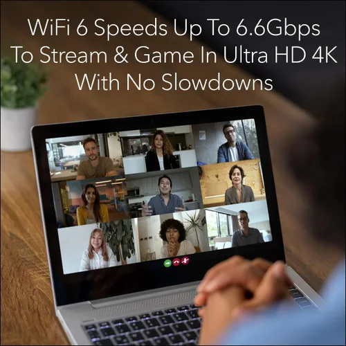 Vista 7 de NETGEAR Nighthawk 8-Stream WiFi 6 Router (RAX70) - Características de seguridad, velocidad inalámbrica de tres bandas AX6600 (hasta 6.6 Gbps)