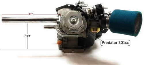 Vista 5 de Tubo de escape para Go Kart Predator 301cc y 420cc, GX Hondas, motores de barro.