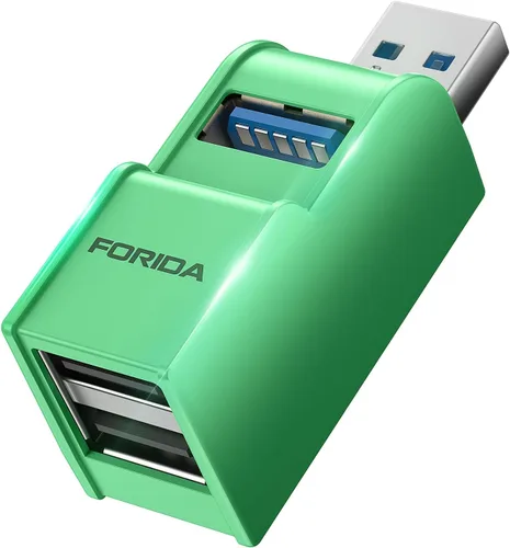 Vista 11 de FORIDA Adaptador USB de 3 Puertos, Hub USB con USB 3.0 y Adaptador USB Doble, Divisor USB Portátil 1 en 3 Salidas para Teclado, Disco Duro Móvil