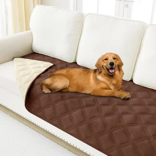 Vista 63 de Smiry Funda Manta Impermeable para Cama de Perro, Manta Suave Reversible para Mascotas, Lavable a Prueba de Fugas, Funda para Gatos y Perros