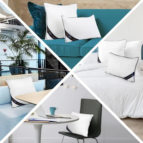 Vista 5 de Utopia Bedding - Relleno de almohadas decorativas (paquete de 2, color blanco), almohadas para sofá, cama y sofá de 12 x 12 pulgadas, relleno