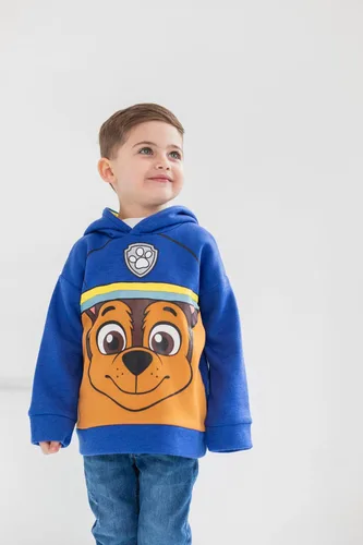 Vista 2 de Paw Patrol Chase Marshall Rubble Zuma - Sudadera con capucha de vellón para niños pequeños a niños pequeños Metálico