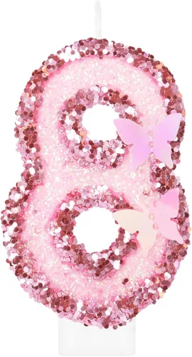 Vista 60 de Velas de cumpleaños número 1, decoración de fiesta de cumpleaños de mariposa para mujeres y niñas, vela morada de feliz cumpleaños para pastel, vela
