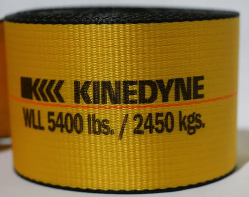 Vista 3 de Mytee Products Kinedyne - Paquete de 10 correas de cabrestante de 4 pulgadas x 30 pies, color dorado, resistentes con ganchos planos WLL # 5400