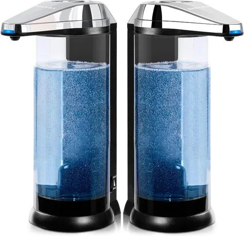 Vista 11 de Secura - Dispensador de jabón automático de 17 oz, funciona con baterías, dispensador de jabón sin contacto con control de volumen ajustable