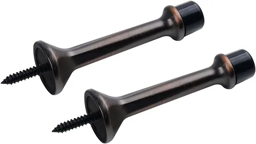 Vista 12 de Triumph Hardware Tope de puerta rígido sólido de 3 pulgadas con punta de goma suave, tope de puerta sólido de metal de zinc que protege la pared