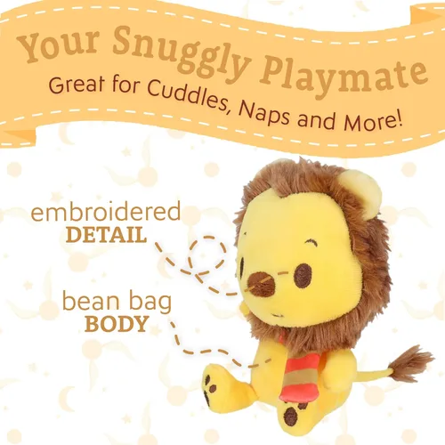 Vista 3 de Kids Preferred Harry Potter Gryffindor - Peluche de león con detalles bordados y bufanda roja y dorada a rayas Hogwarts House coleccionable